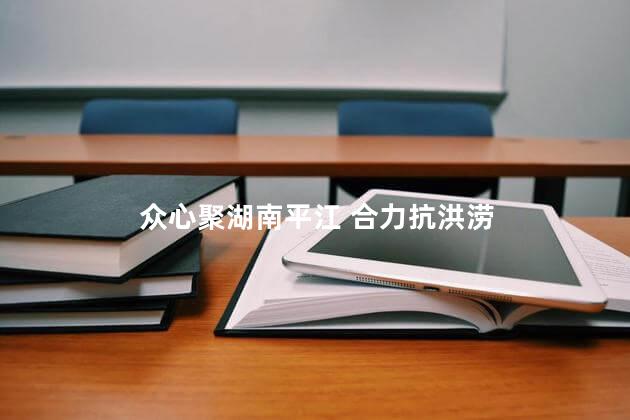 众心聚湖南平江 合力抗洪涝